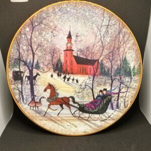 P Buckley Moss CHRISTMAS NIGHT Anna Perenna W. Germany Porcelain Plate #2980 COA